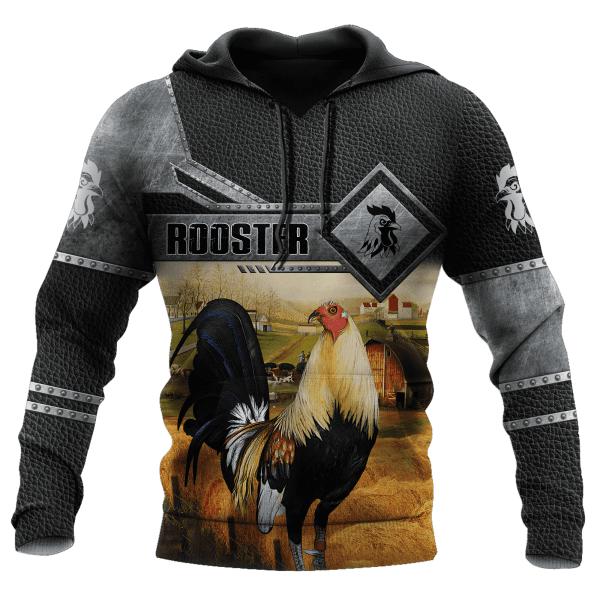 Black And White Rooster In The Farm 3D All Over Print | For Men & Women | Adult | HP1344-BehighStyle