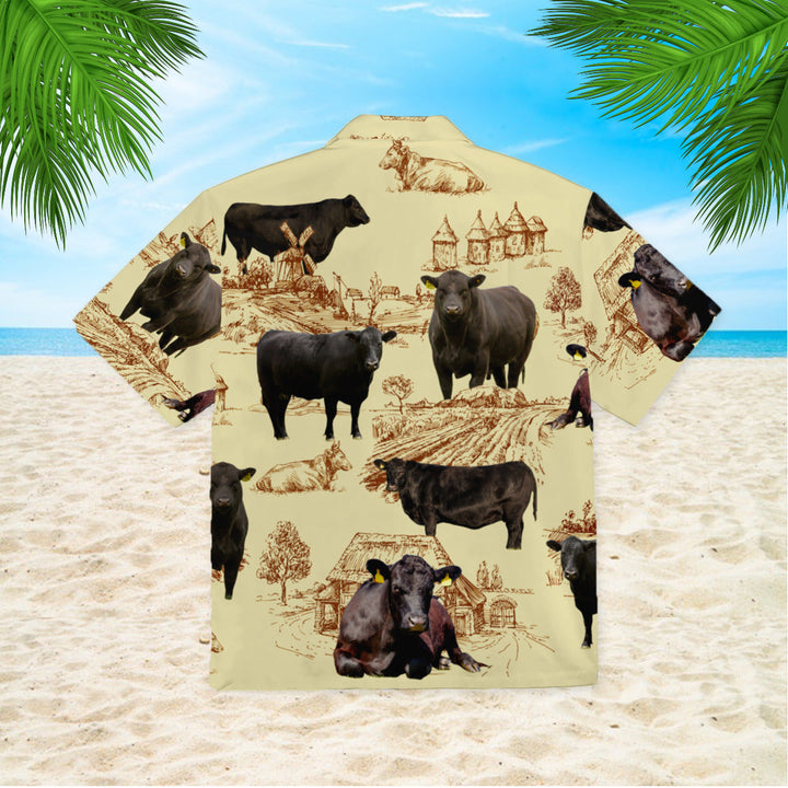 Black Angus Cattle Lovers Farm Hawaiian Shirt | For Men & Women | HW325-BehighStyle