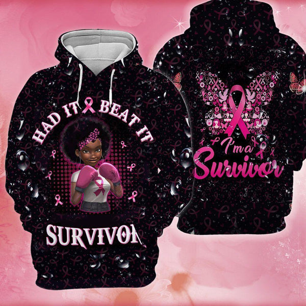 Black Breast Cancer All Over Print | Adult | HP3203