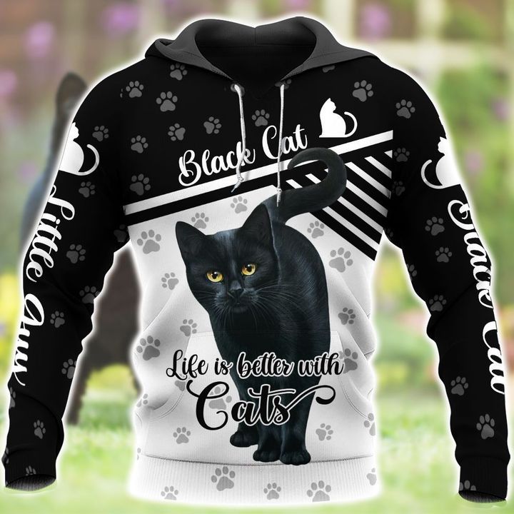 Black Cat Black And White 3D All Over Print | For Men & Women | Adult | HP1723-BehighStyle