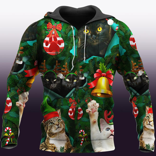 Black Cat Christmas 3D All Over Print | Adult | HP2171