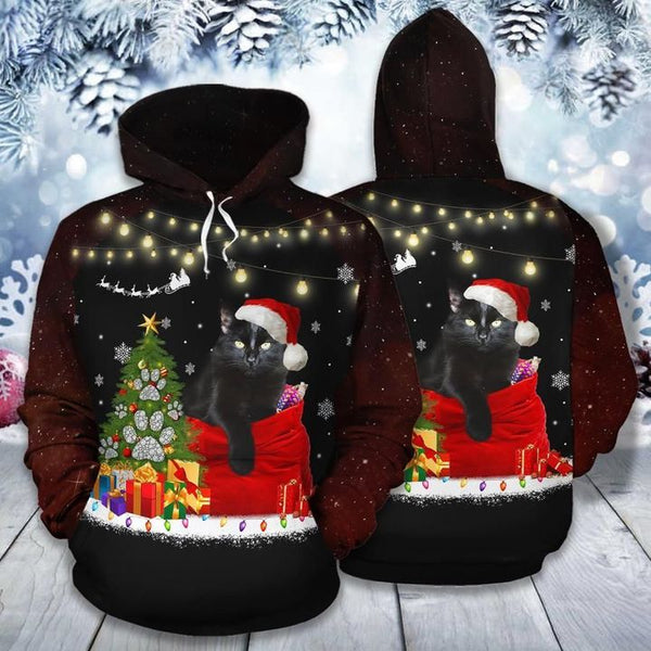 Black Cat Christmas Awesome 3D All Over Print | For Men & Women | Adult | HP1725-BehighStyle