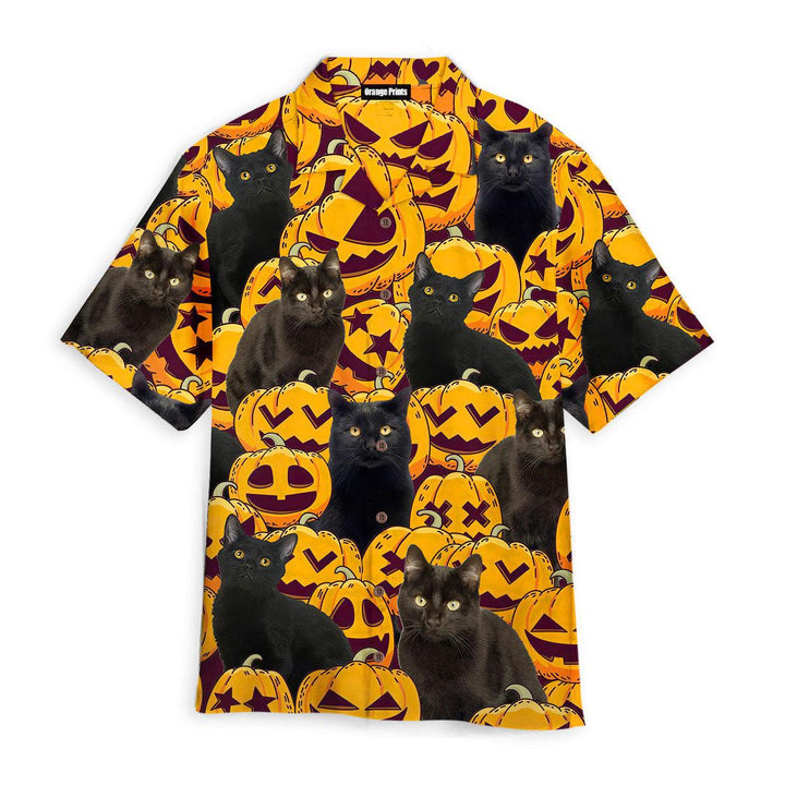 Black Cat Halloween Hawaiian Shirt | For Men & Women | HW2643-BehighStyle