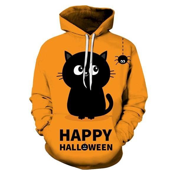 Black Cat Halloween Yellow 3D All Over Print | For Men & Women | Adult | HP2103-BehighStyle