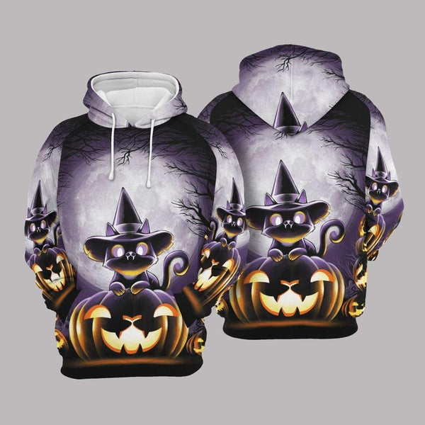 Black Cat Happy Halloween 3D All Over Print | For Men & Women | Adult | HP1850-BehighStyle