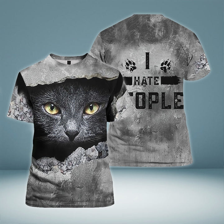 Black Cat I Hate People 3D All Over Print | For Men & Women | Adult | HP1678-BehighStyle