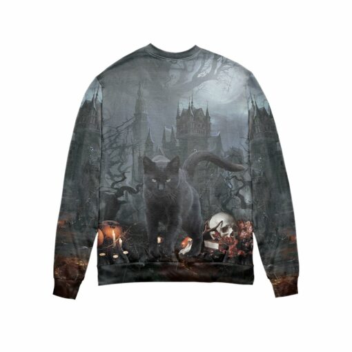 Black Cat In Spooky Halloween Vampire Castle 3D All Over Print | For Men & Women | Adult | HP2094-BehighStyle