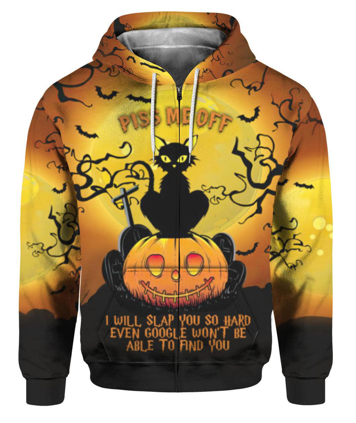 Black Cat Piss Me Off Halloween 3D All Over Print | For Men & Women | Adult | HP1731-BehighStyle