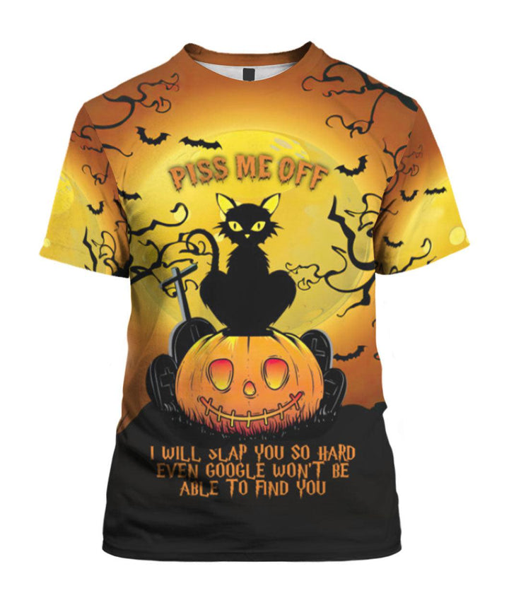 Black Cat Piss Me Off Halloween 3D All Over Print | For Men & Women | Adult | HP1731-BehighStyle