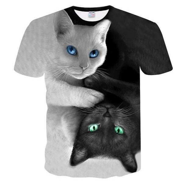 Black & White Cat 3D All Over Print | For Men & Women | Adult | HP676-BehighStyle