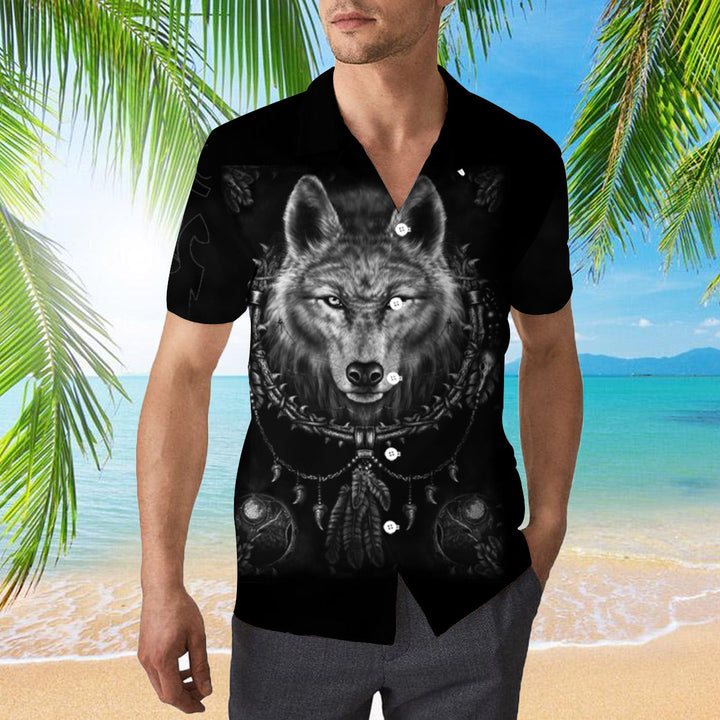 Black Wolf Hawaiian Shirt | For Men & Women | HW1862-BehighStyle