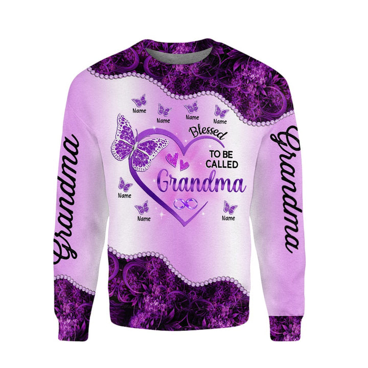 Blessed To Be Called Grandma Purple Custom Name 3D All Over Print | For Men & Women | Adult | CN117-BehighStyle