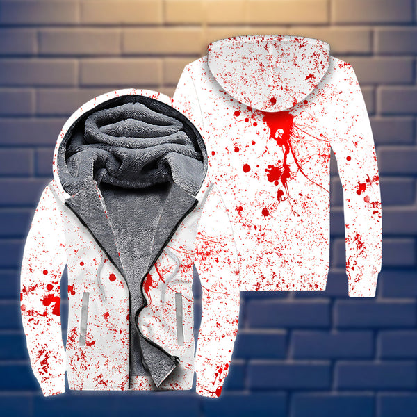 Blood Halloween Fleece Zip Hoodie All Over Print | FZ621