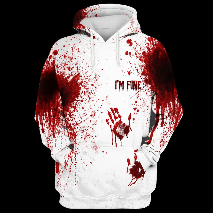 Blood Hand I Am Fine Halloween 3D All Over Print | For Men & Women | Adult | HP2052-BehighStyle