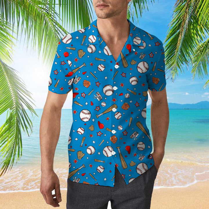 Blue Baseball Sports Hawaiian Shirt | For Men & Women | HW1962-BehighStyle