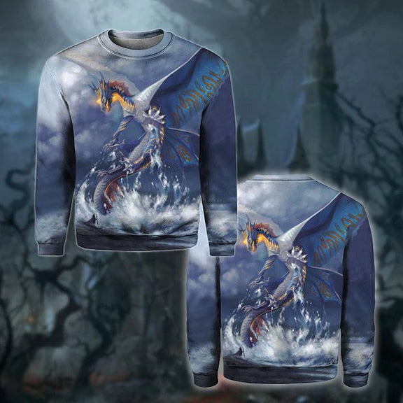 Blue Dragon Cool Design Unisex 3D All Over Print | For Men & Women | Adult | HP759-BehighStyle