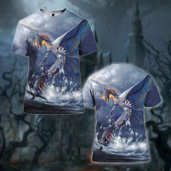 Blue Dragon Cool Design Unisex 3D All Over Print | For Men & Women | Adult | HP759-BehighStyle