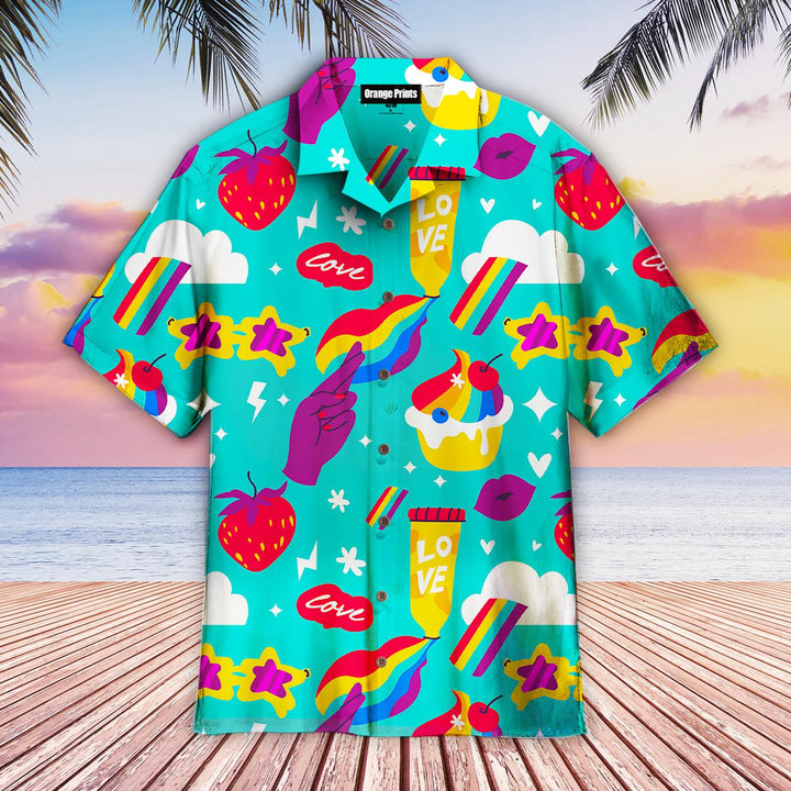 Blue LGBTQ Funny Aloha Hawaiian Shirt | For Men & Women | HW487-BehighStyle