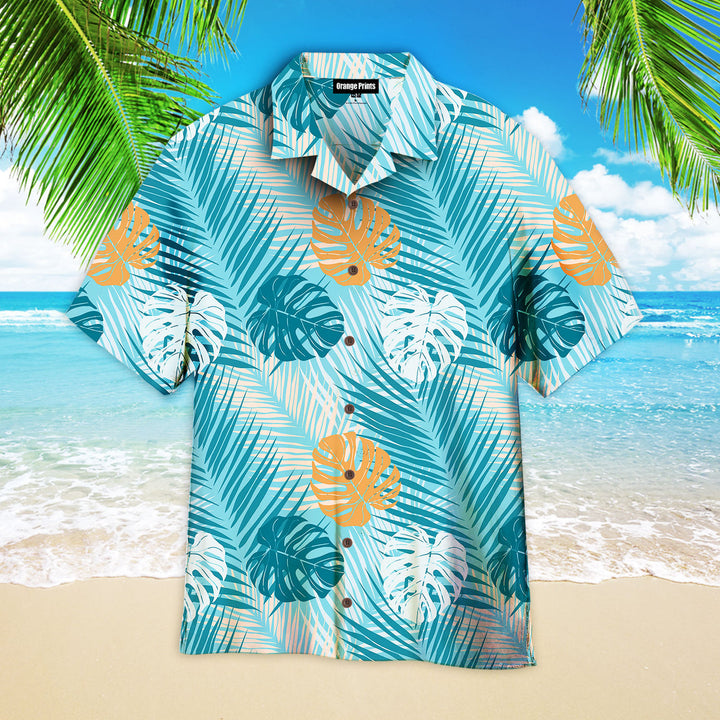 Blue Tropical Leaves Pattern Hawaiian Shirt | For Men & Women | HW1901-BehighStyle