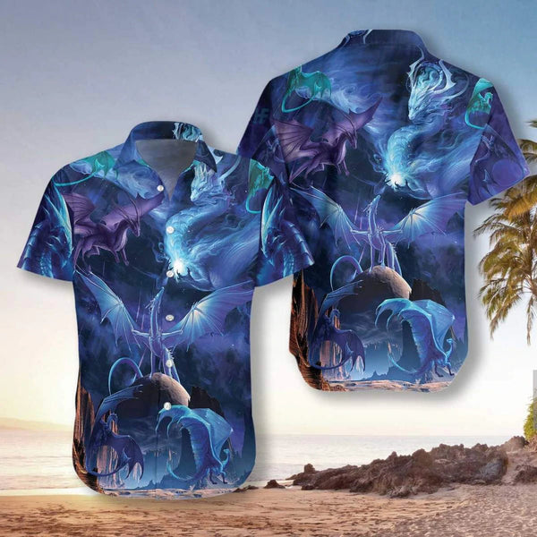 Blue Universe Dragon Aloha Cool Design Aloha Hawaiian Shirt | For Men & Women | HW1102-BehighStyle