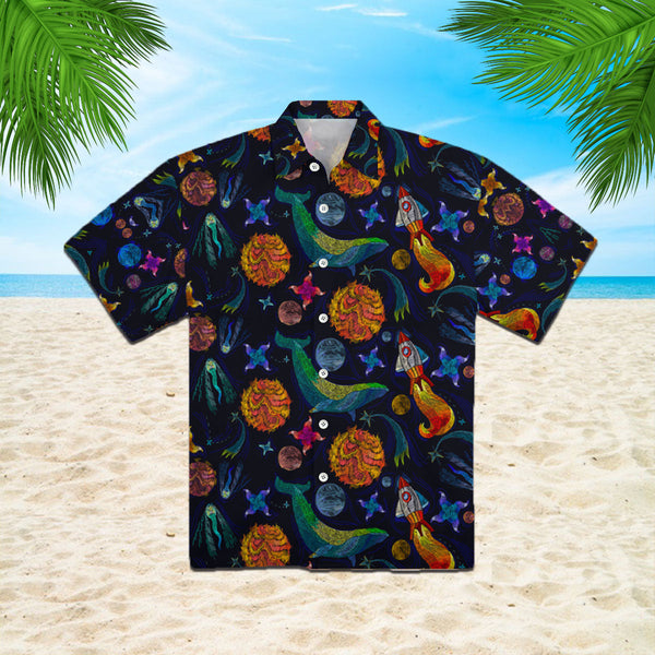 Blue Whale In The Universe Hawaiian Shirt | For Men & Women | HW411-BehighStyle