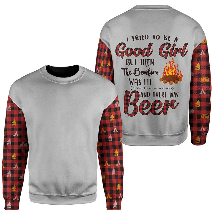 Bonfire Was Lit Beer Girl Camping 3D All Over Print | For Men & Women | Adult | HP1292-BehighStyle