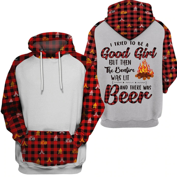 Bonfire Was Lit Beer Girl Camping 3D All Over Print | For Men & Women | Adult | HP1292-BehighStyle