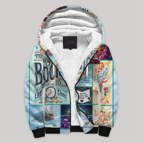 Book Blanket Fleece Zip Hoodie All Over Print | FZ663