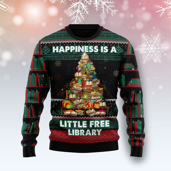 Book Free Library Ugly Christmas Sweater | Adult | US2189