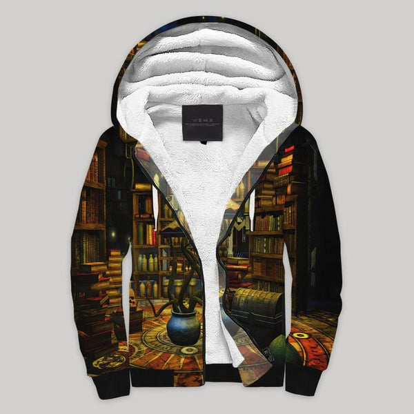 Book Library Fleece Zip Hoodie All Over Print | FZ912