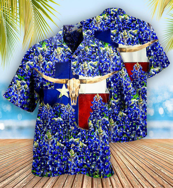 Texas Forever Texas Bluebonnet Hawaiian Shirt | HW3499