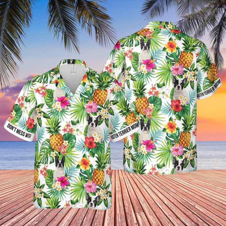 Bosten Terrier Mom Pineapple Tropical Hawaiian Shirt | For Men & Women | HW2151-BehighStyle