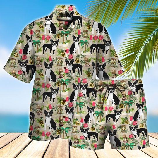 Boston Terrier Hawaiian Shirt Set | For Men & Women | HS151-BehighStyle