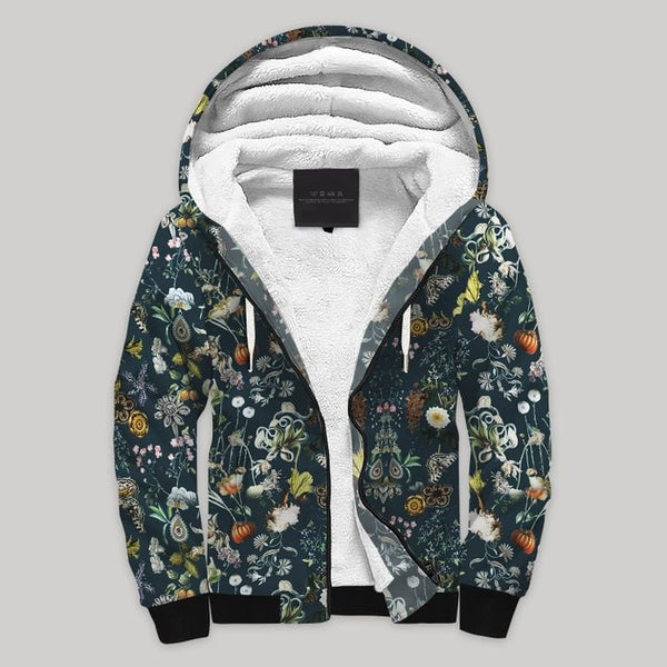 Botanical Blanket Fleece Zip Hoodie All Over Print | FZ649