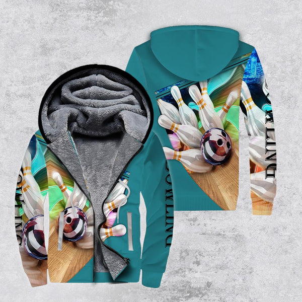 Bowling Fleece Zip Hoodie All Over Print | For Men & Women | FZ114-BehighStyle