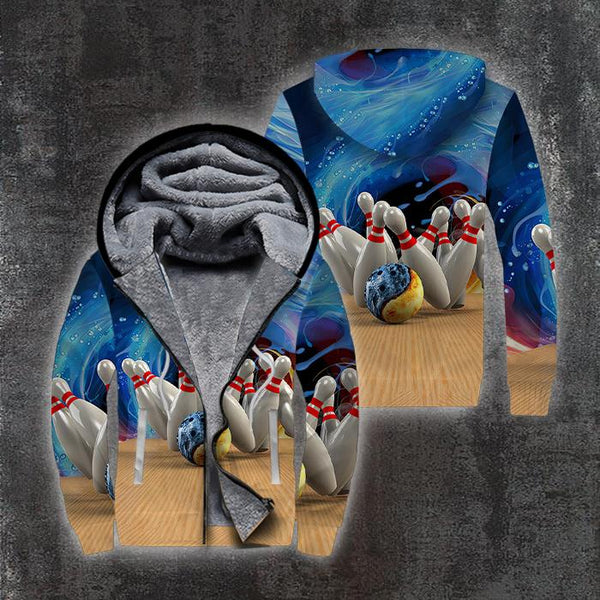 Bowling Galaxy Fleece Zip Hoodie All Over Print | FZ391