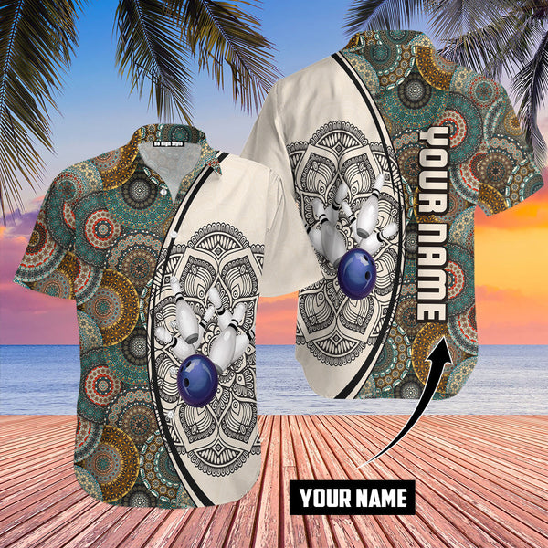 Bowling Mandala Custom Name Hawaiian Shirt | HN366