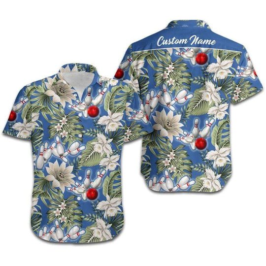 Bowling Tropical In Summer Custom Name Hawaiian Shirt | For Men & Women | HN368-BehighStyle