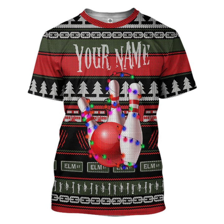 Bowling Ugly Christmas Custom Name 3D All Over Print | For Men & Women | Adult | CN187-BehighStyle