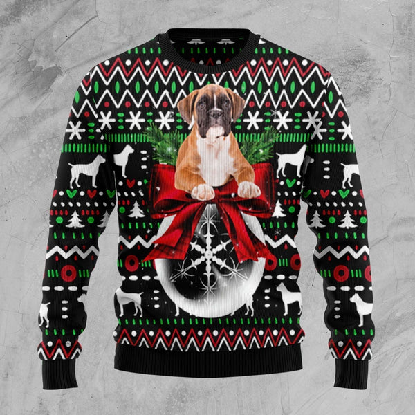 Boxer Xmas Ball Ugly Christmas Sweater | Adult | US2032