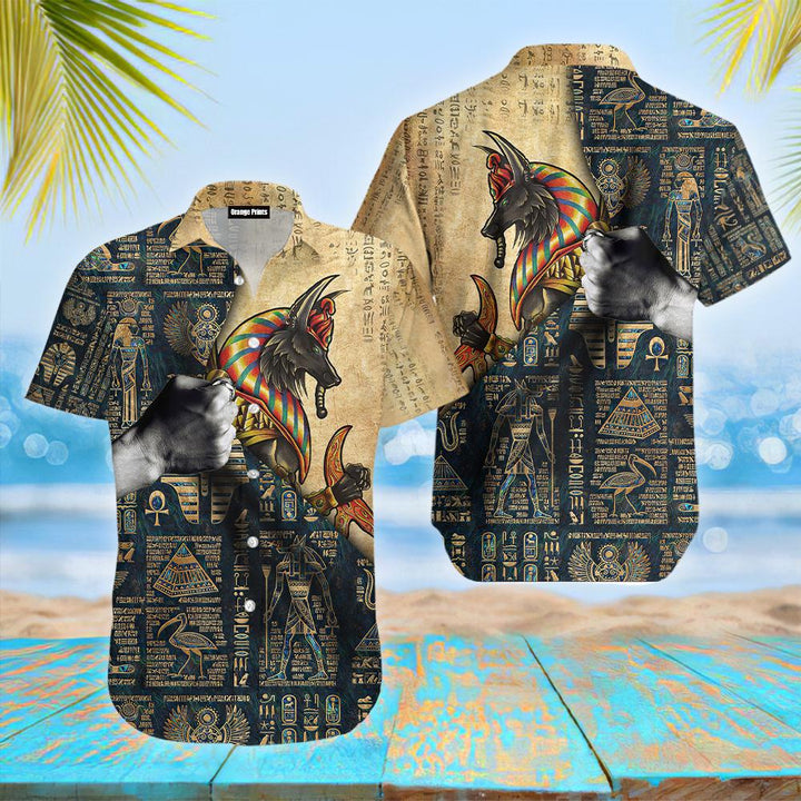 Brave Anubis Ancient Egyptian Mythology Hawaiian Shirt | For Men & Women | HW1989-BehighStyle