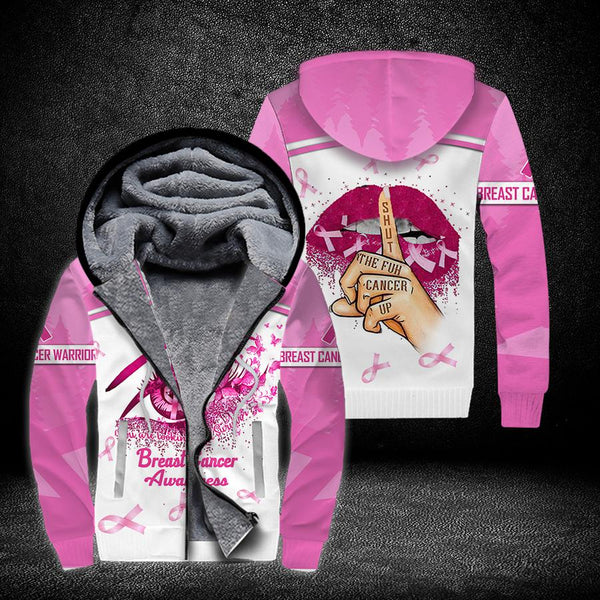 Breast Cancer Awareness Beautiful Warrior Fleece Zip Hoodie All Over Print | FZ464