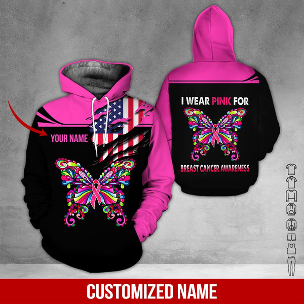 Breast Cancer Awareness Custom Name 3D All Over Print | Adult | CN339