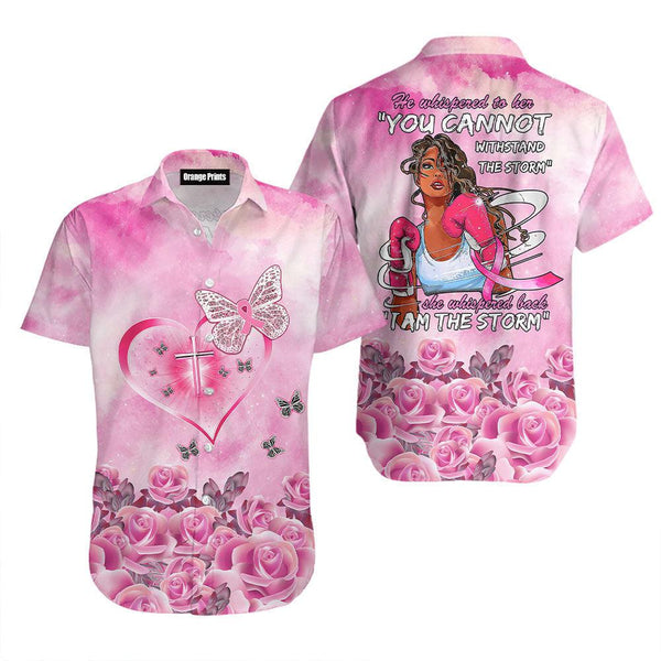 Breast Cancer Awareness Strong Girl Hawaiian Shirt | HW3128