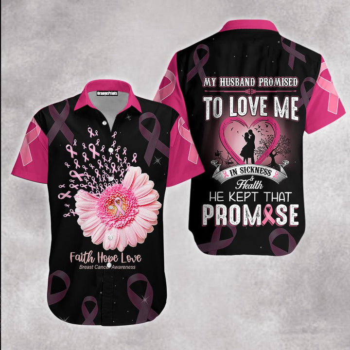 Breast Cancer Awareness To My Husband Hawaiian Shirt | For Men & Women | HW2525-BehighStyle