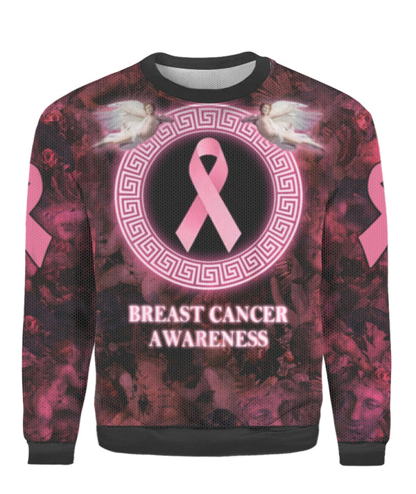 Breast Cancer Awareness Ugly Christmas Sweater | For Men & Women | UH1092