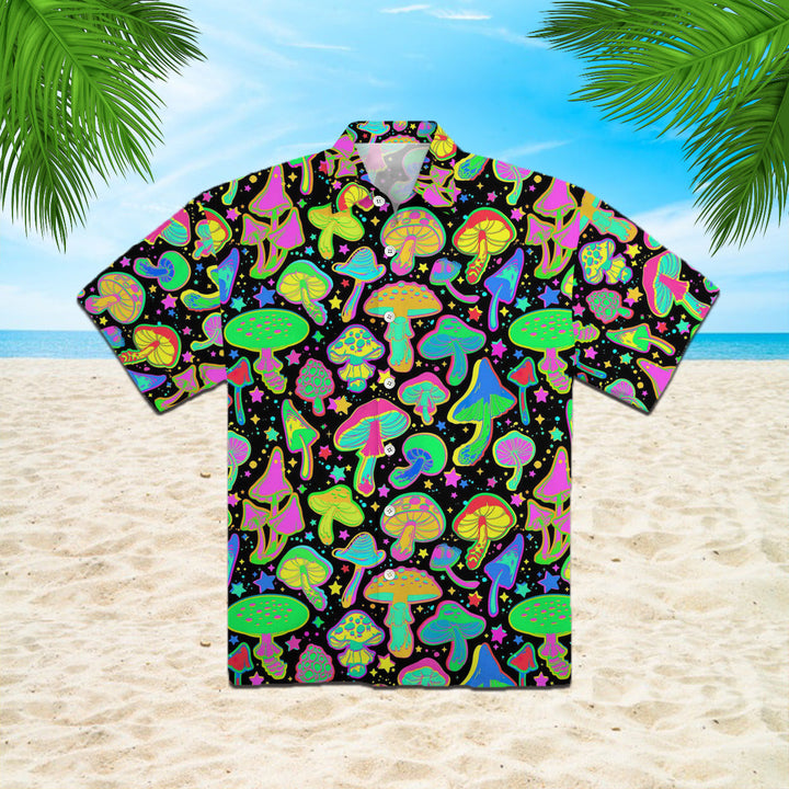 Bright Psychedelic Mushrooms Hawaiian Shirt | For Men & Women | HW1038-BehighStyle