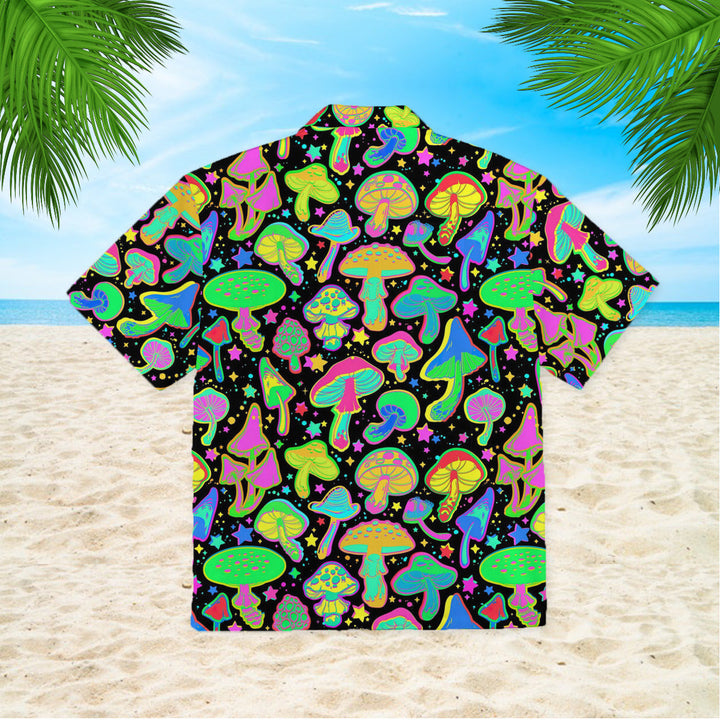 Bright Psychedelic Mushrooms Hawaiian Shirt | For Men & Women | HW1038-BehighStyle