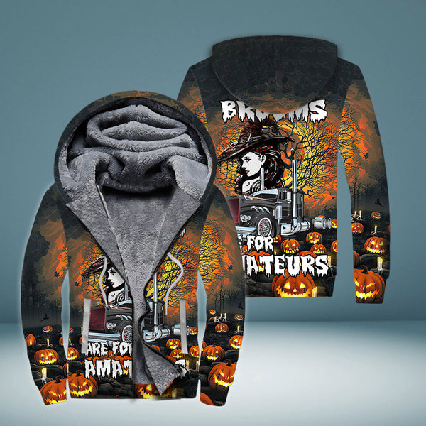 Brooms Are For Amateurs Fleece Zip Hoodie All Over Print | FZ492