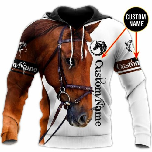 Brown Horse Custom Name 3D All Over Print | Adult | CN326